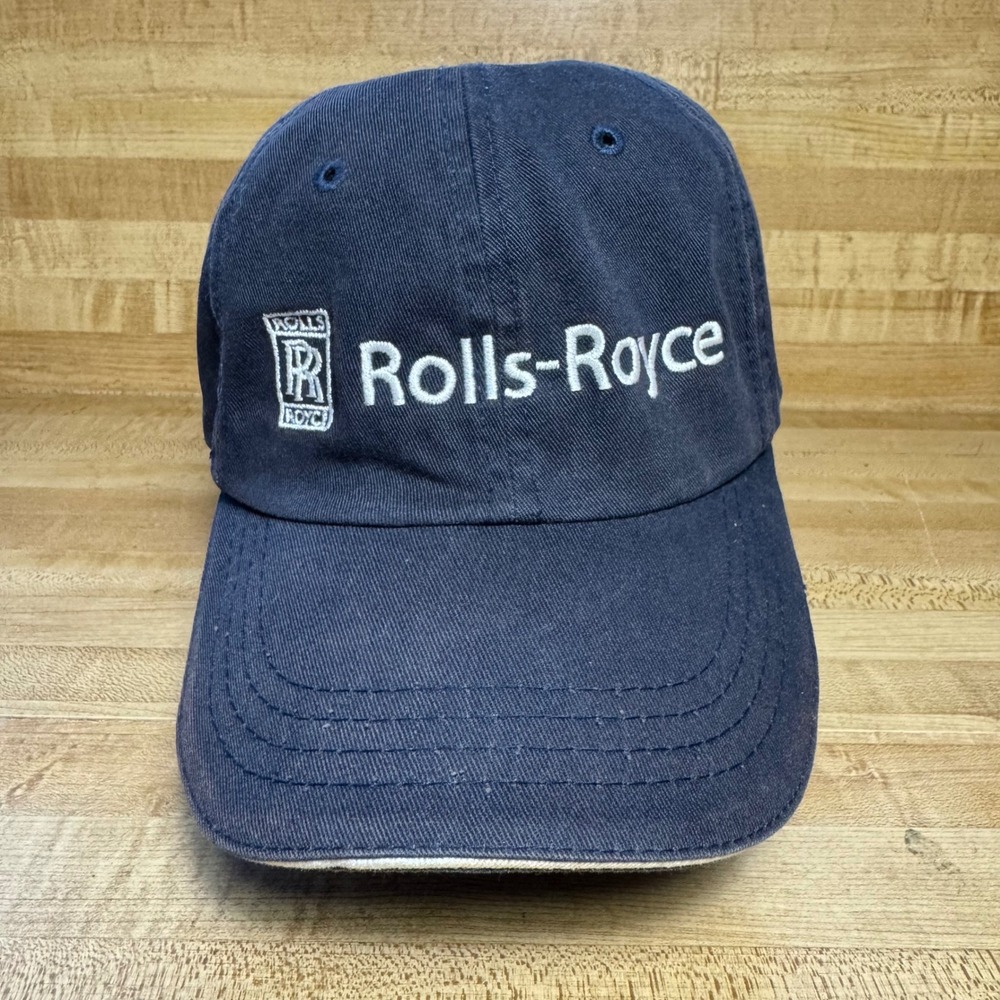 Rolls-Royce Navy Blue Embroidered Logo Baseball Cap Adjustable Hat Mens Womens